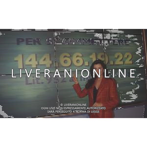 TRASMISSIONE TELEVISIVA "TELEQUOTE" CONDUCE RINO TOMMASI E ELENA GUARNIERI NELLA FOTO ELENA GUARNIERI AG ALDO LIVERANI SAS