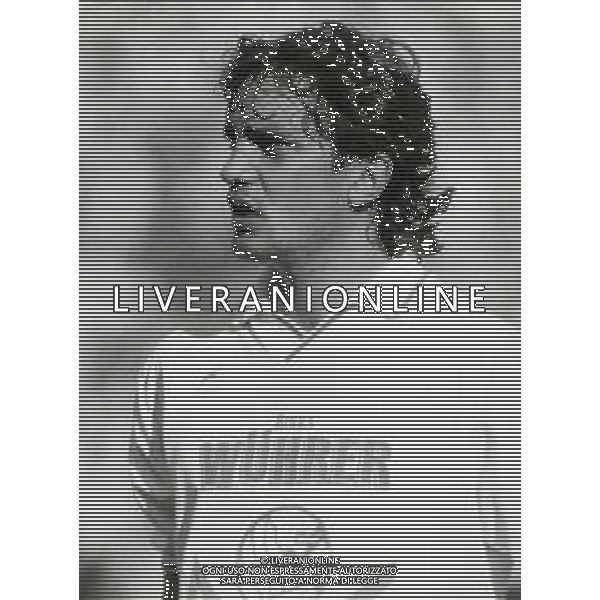 RETROSPETTIVA BRANCO CALCIATORE NELLA FOTO BRANCO CON LA MAGLIA DEL BRESCIA AG ALDO LIVERANI SAS