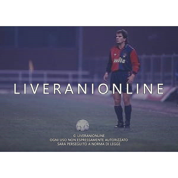 RETROSPETTIVA BRANCO CALCIATORE NELLA FOTO BRANCO CON LA MAGLIA DEL GENOA AG ALDO LIVERANI SAS
