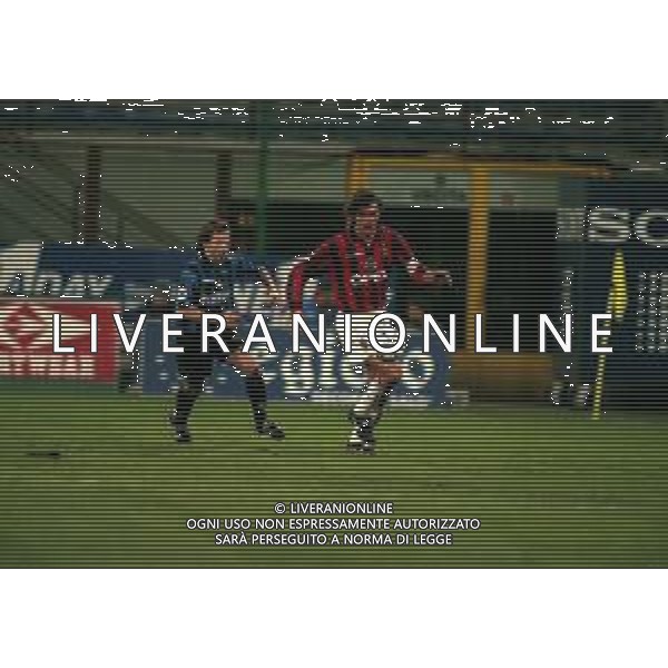21-01-1998 MILANO-COPPA ITALIA INTER MILAN 1-0 NELLA FOTO PAOLO MALDINI E BENOIT CAUET AG ALDO LIVERANI SAS