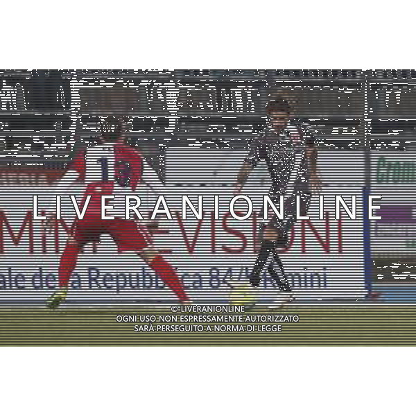 Rimini - Monza Campionato di calcio serie C girone B 11/12/2018 nella foto: Ceccarelli Tommaso (Monza 1912)e Petti Alessio (Rimini fc) ©Claudio Zamagni/Agenzia Aldo Liverani / AGENZIA ALDO LIVERANI SAS