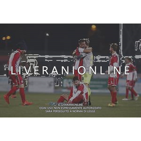 Rimini - Monza Campionato di calcio serie C girone B 11/12/2018 nella foto: esultanza rimini a fine gara ©Claudio Zamagni/Agenzia Aldo Liverani
