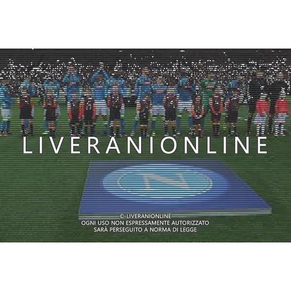 LIVERPOOL - NAPOLI CHAMPIONS LEAGUE 11.12.2018 NELLA FOTO LA FORMAZIONE DEL NAPOLI SCHIERATA NEL PREPARTITA ©MOSCA / AGENZIA ALDO LIVERANI SAS