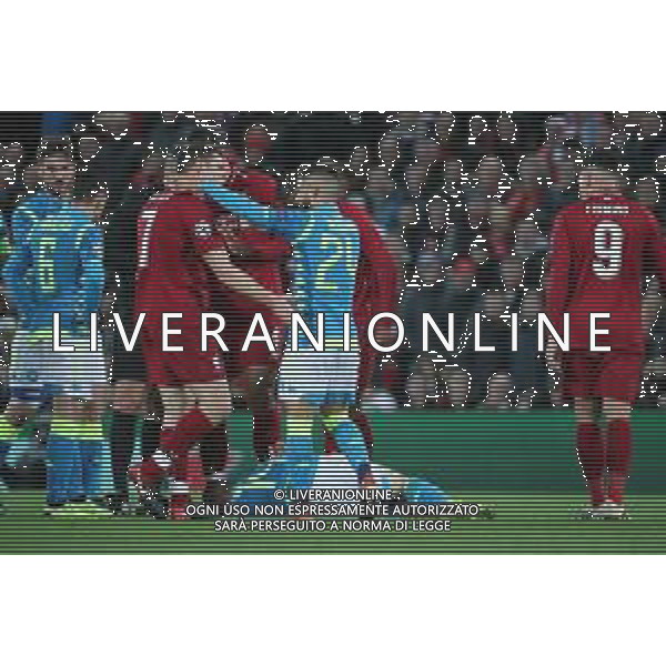 LIVERPOOL - NAPOLI CHAMPIONS LEAGUE 11.12.2018 NELLA FOTO LORENZO INSIGNE, JAMES MILNER ©MOSCA / AGENZIA ALDO LIVERANI SAS