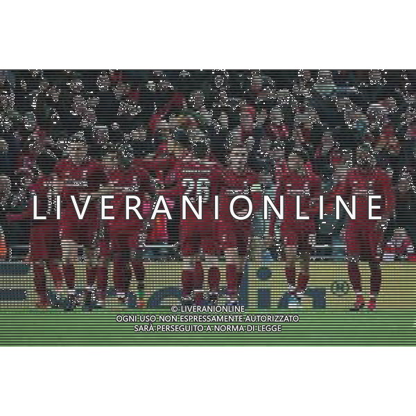 LIVERPOOL - NAPOLI CHAMPIONS LEAGUE 11.12.2018 NELLA FOTO ESULTANZA DOPO IL GOL DI MOHAMED SALAH ©MOSCA / AGENZIA ALDO LIVERANI SAS