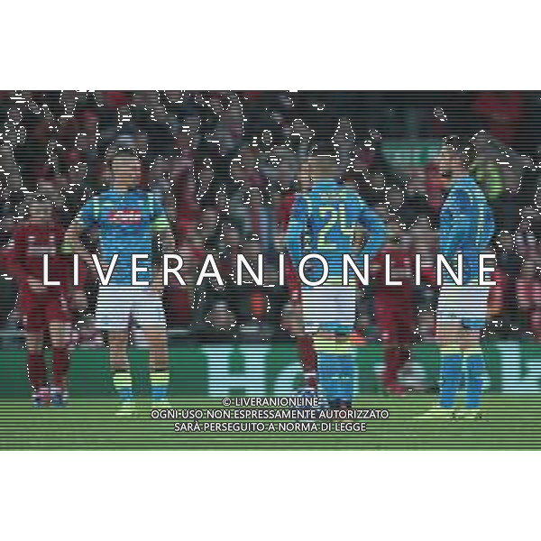 LIVERPOOL - NAPOLI CHAMPIONS LEAGUE 11.12.2018 NELLA FOTO DELUSIONE DEI GIOCATORI DEL NAPOLI - LORENZO INSIGNE E DRIES MERTENS ©MOSCA / AGENZIA ALDO LIVERANI SAS