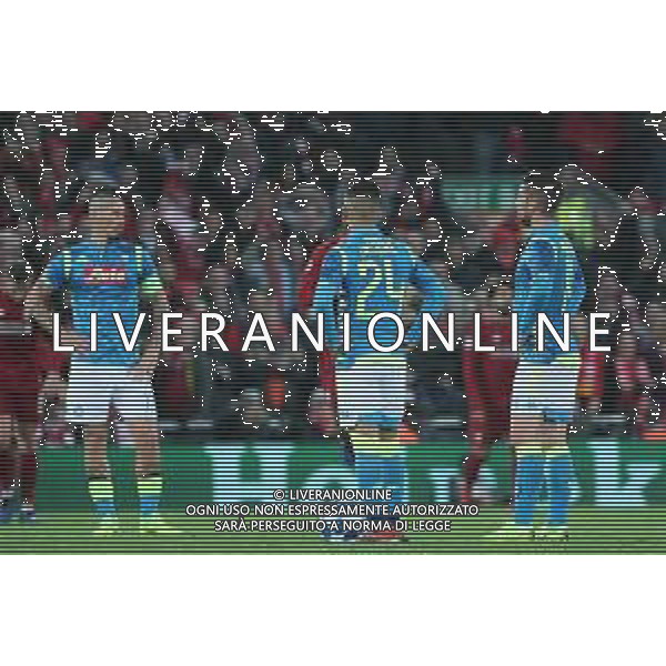 LIVERPOOL - NAPOLI CHAMPIONS LEAGUE 11.12.2018 NELLA FOTO DELUSIONE DEI GIOCATORI DEL NAPOLI - LORENZO INSIGNE E DRIES MERTENS ©MOSCA / AGENZIA ALDO LIVERANI SAS