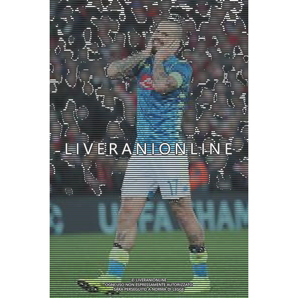 LIVERPOOL - NAPOLI CHAMPIONS LEAGUE 11.12.2018 NELLA FOTO DELUSIONE DI MAREK HAMSIK ©MOSCA / AGENZIA ALDO LIVERANI SAS