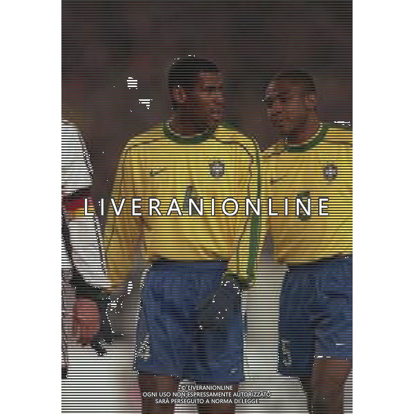 1998-1999 amichevole germania brasile 1-2 nella foto aldair cesar sampaio ag aldo liverani sas