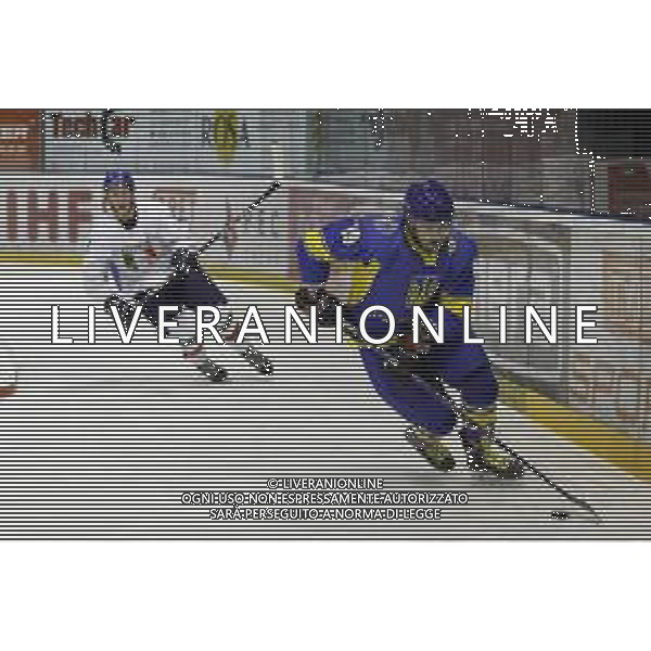 TYCHY 12.12.2018 SPORT HOKEJ NA LODZIE MISTRZOSTWA SWIATA U20 DYWIZJI 1B ICE HOCKEY U20 WORLD CHAMPIONSHIP DIVISION I - GROUP B UKRAINA - WLOCHY UKRAINE - ITALY NZ. HLIB KRYVOSHAPKIN (UKR) FOT. MICHAL CHWIEDUK / FOKUSMEDIA/NEWSPIX.PL --- Newspix.pl AG ALDO LIVERANI SAS