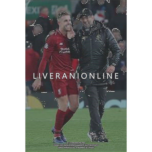 11-12-2018 LIVERPOOL NAPOLI CHAMPIONS LEGUE NELLA FOTO: ANDREW ROBERTSON, JÜRGEN KLOPP FOTO MOSCA, AG.LIVERANI