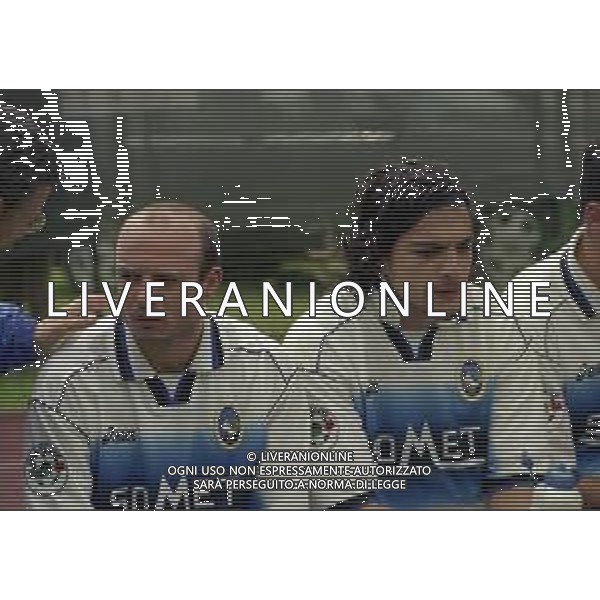 1997-1998 AMICHEVOLE ESTIVA ATALANTA CALCIO NELLA FOTO ROBERT ENGLARO E FEDERICO MAGALLANES AG ALDO LIVERANI SAS