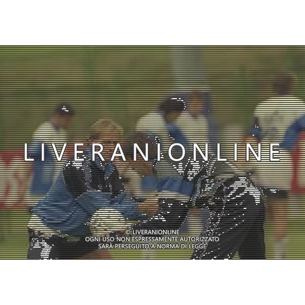 1997-1998 AMICHEVOLE ESTIVA ATALANTA CALCIO NELLA FOTO NELLO MALIZIA AG ALDO LIVERANI SAS