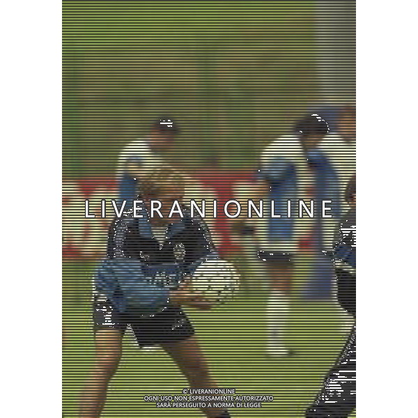 1997-1998 AMICHEVOLE ESTIVA ATALANTA CALCIO NELLA FOTO NELLO MALIZIA AG ALDO LIVERANI SAS