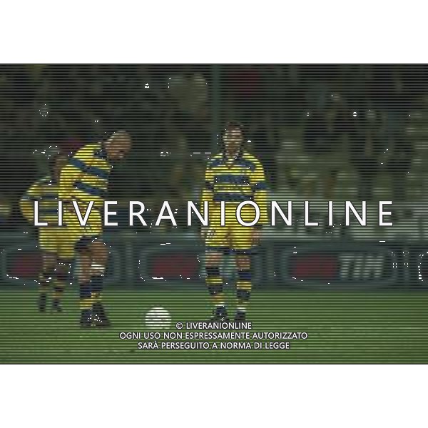 16-03-1999 PARMA COPPA UEFA PARMA BORDEAUX 6-0 NELLA FOTO JUAN SEBASTIAN VERON E ENRICO CHIESA AG ALDO LIVERANI SAS