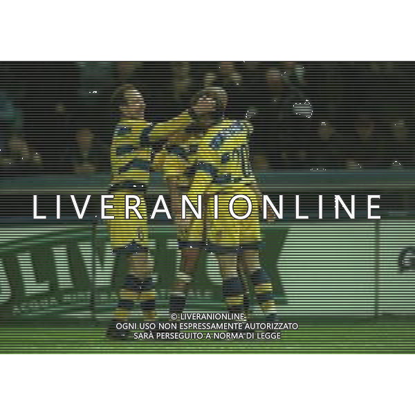 16-03-1999 PARMA COPPA UEFA PARMA BORDEAUX 6-0 NELLA FOTO ABBRACCI GIOCATORI PARMA AG ALDO LIVERANI SAS