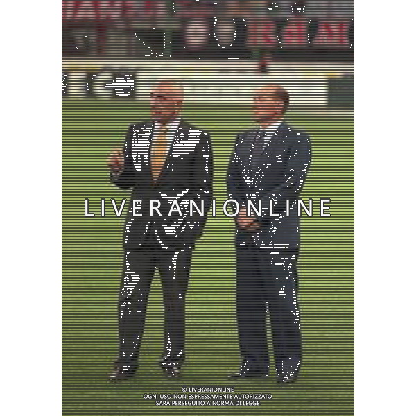 21-08-1999 MILANO- SUPERCOPPA ITALIANA MILAN- PARMA 1-2 NELLA FOTO SILVIO BERLUSCONI CON ADRIANO GALLIANI AG ALDO LIVERANI SAS