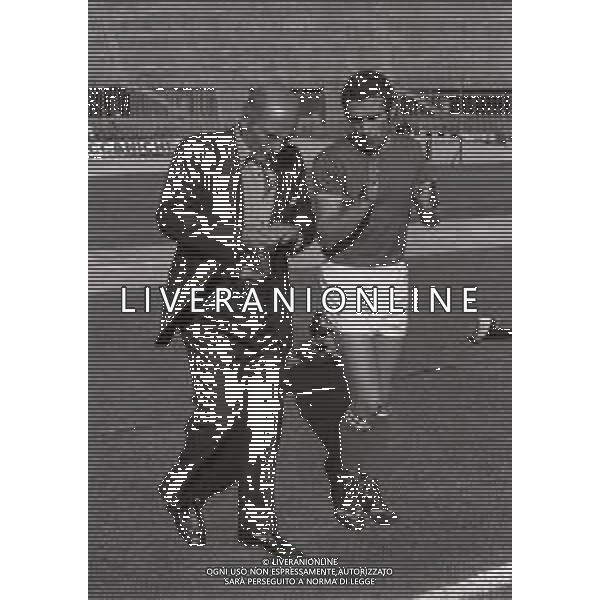 1975 FIRENZE ALLENAMENTO NAZIONALE ITALIANA DI CALCIO NELLA FOTO FULVIO BERNARDINI CON OSCAR DAMIANI AG ALDO LIVERANI SAS