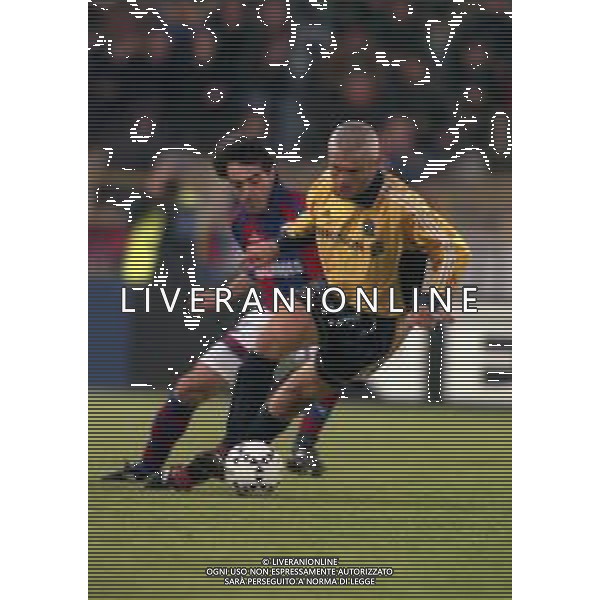 20-04-1999 BOLOGNA COPPA UEFA SEMIFINALE DI RITORNO BOLOGNA -MARSIGLIA 1-1 NELLA FOTO FABRIZIO RAVANELLI AG ALDO LIVERANI SAS