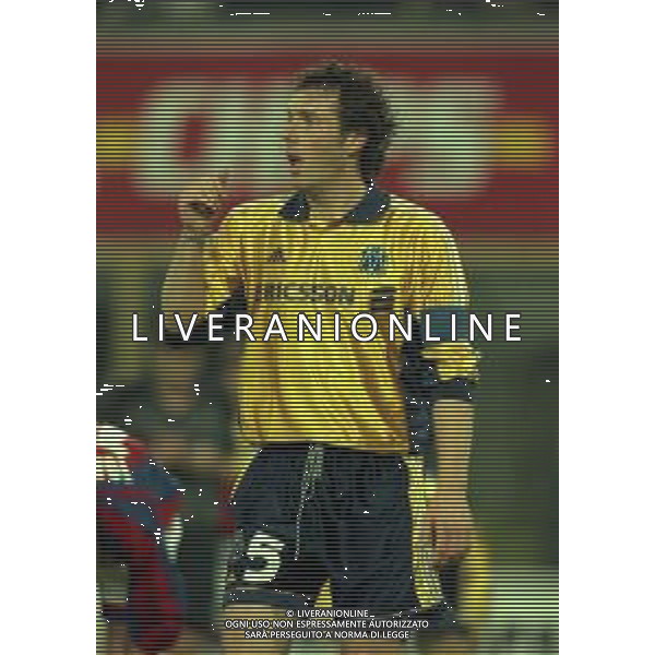 20-04-1999 BOLOGNA COPPA UEFA SEMIFINALE DI RITORNO BOLOGNA -MARSIGLIA 1-1 NELLA FOTO LAURENT BLANC AG ALDO LIVERANI SAS