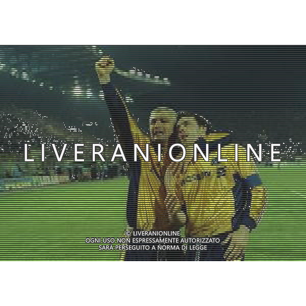 20-04-1999 BOLOGNA COPPA UEFA SEMIFINALE DI RITORNO BOLOGNA -MARSIGLIA 1-1 NELLA FOTO FABRIZIO RAVANELLI AG ALDO LIVERANI SAS