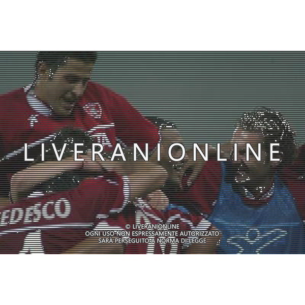 PERUGIA 19/07/2003 TERZO TURNO INTERTOTO 2003 PERUGIA-ALLIANSSI NELLA FOTO: ABBRACCI PERUGIA* FOTO GIANNI NUCCI/AGENZIA ALDO LIVERANI