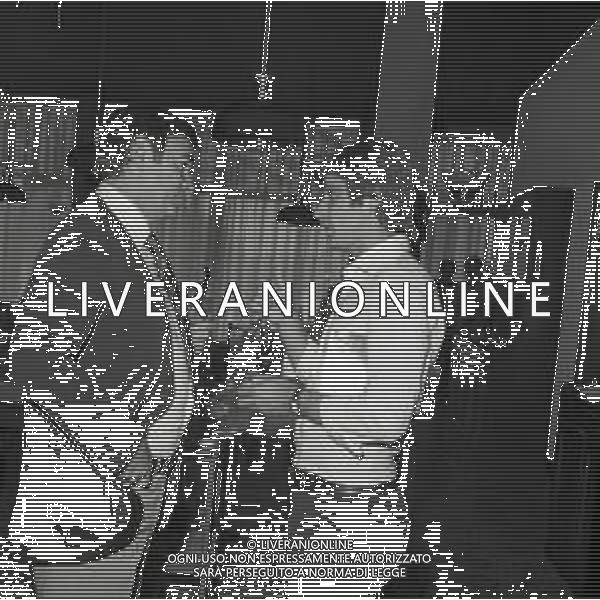 1974 RIENTRO DELLA NAZIONALE ITALIANA DAI CAMPIONATI DEL MONDO GERMANIA 74 CONFERENZA STAMPA DI ITALO ALLODI E FRANCO CARRARO NELLA FOTO ITALO ALLODI E GIANNI RIVERA AG ALDO LIVERANI SAS