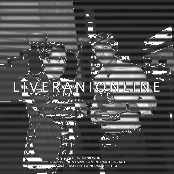 1974 RIENTRO DELLA NAZIONALE ITALIANA DAI CAMPIONATI DEL MONDO GERMANIA 74 CONFERENZA STAMPA DI ITALO ALLODI E FRANCO CARRARO NELLA FOTO FRANCO CARRARO CON GIANNI RIVERA AG ALDO LIVERANI SAS