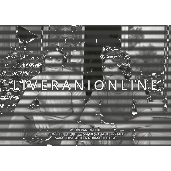 1974 COVERCIANO RADUNO NAZIONALE ITALIANA DI CALCIO NELLA FOTO GIORGIO CHINAGLIA E --------- AG ALDO LIVERANI SAS