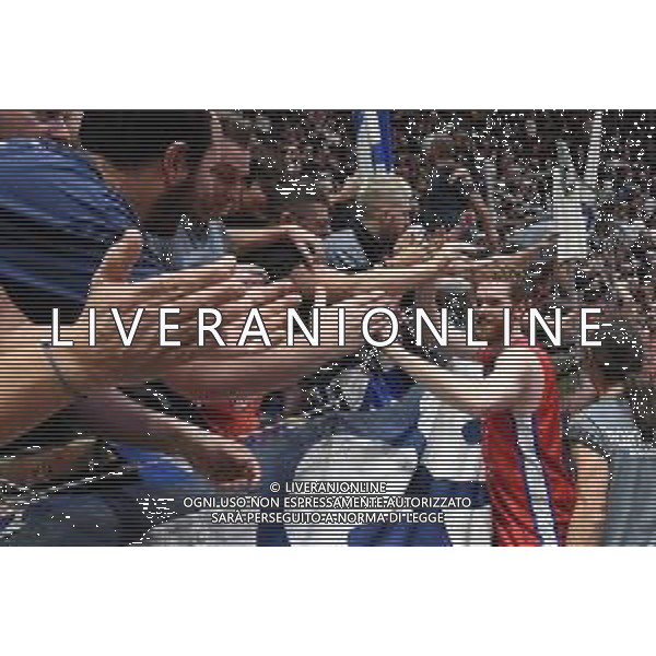 Fortitudo Bologna - Unieuro Forli\' 97-95 Campionato Basket Serie A2 PalaDozza 23.12.2018 nella foto Esultanza a fine gara ©OPTIMAFOTO / AGENZIA ALDO LIVERANI SAS
