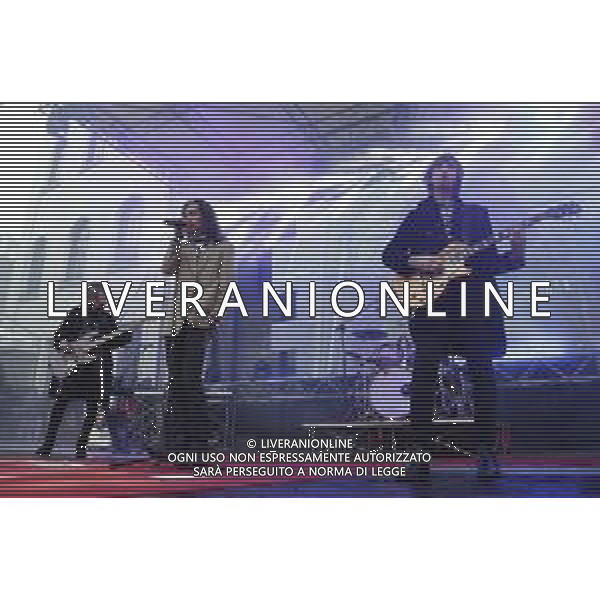 Riccione Deejay on ice 30/12/2018 - Concerto dei Maneskin nella foto: David Damiano (cantante dei Maneskin) Victoria De Angelis (bassista dei Maneskin) Ethan Torchio (Batterista dei Maneskinn) ©Claudio Zamagni/Agenzia Aldo Liverani / AGENZIA ALDO LIVERANI SAS