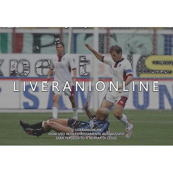 Inter - Cagliari Semifinale di ritorno di Coppa Italia Tim cup 18/05/2005 nella foto gianfranco zola e veron juan sebastian ph luzzani/agenzia aldo liverani
