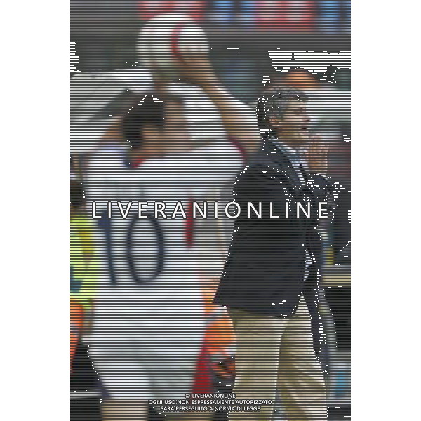 Inter - Cagliari Semifinale di ritorno di Coppa Italia Tim cup 18/05/2005 nella foto arrigoni e zola ph agenzia aldo liverani
