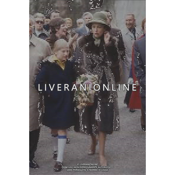 SOVRANI REALI DEL BELGIO - RETROSPETTIVA Nella foto Paola Ruffo di Calabria Principessa Liegi con la figlia Astrid ©ARCHIVIO Giovanni Liverani / DFP / AG. ALDO LIVERANI SAS - ITALY ONLY EDITORIAL USE ONLY