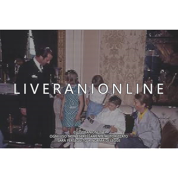 SOVRANI REALI DEL BELGIO - RETROSPETTIVA Nella foto Paola Ruffo di Calabria Principessa Liegi con il marito principe Alberto II, la figlia Astrid e il figlio Filippo e Lorenzo ©ARCHIVIO Giovanni Liverani / DFP / AG. ALDO LIVERANI SAS - ITALY ONLY EDITORIAL USE ONLY