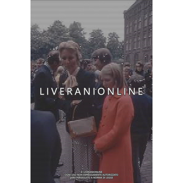 SOVRANI REALI DEL BELGIO - RETROSPETTIVA Nella foto Paola Ruffo di Calabria Principessa Liegi con la figlia Astrid e il figlio Filippo ©ARCHIVIO Giovanni Liverani / DFP / AG. ALDO LIVERANI SAS - ITALY ONLY EDITORIAL USE ONLY