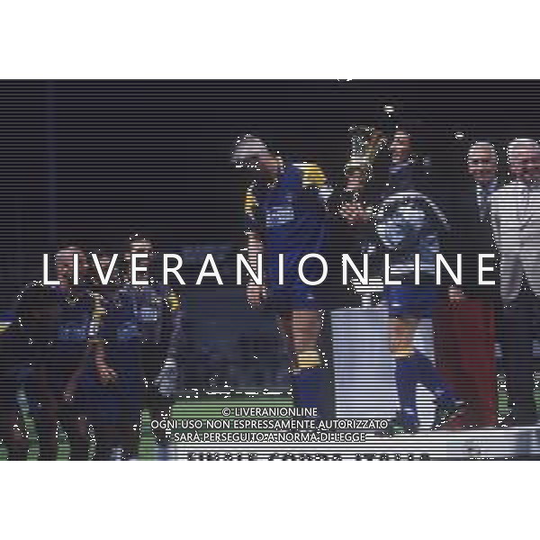 11-06-1995 PARMA- FINALE DI COPPA ITALIA PARMA JUVENTUS 0-2 NELLA FOTO FABRIZIO RAVANELLI E LUCA FUSI CON LA COPPA ITALIA AG ALDO LIVERANI SAS