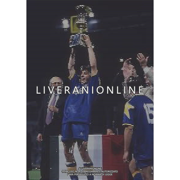11-06-1995 PARMA- FINALE DI COPPA ITALIA PARMA JUVENTUS 0-2 NELLA FOTO ALESSANDRO DEL PIERO CON LA COPPA ITALIA AG ALDO LIVERANI SAS