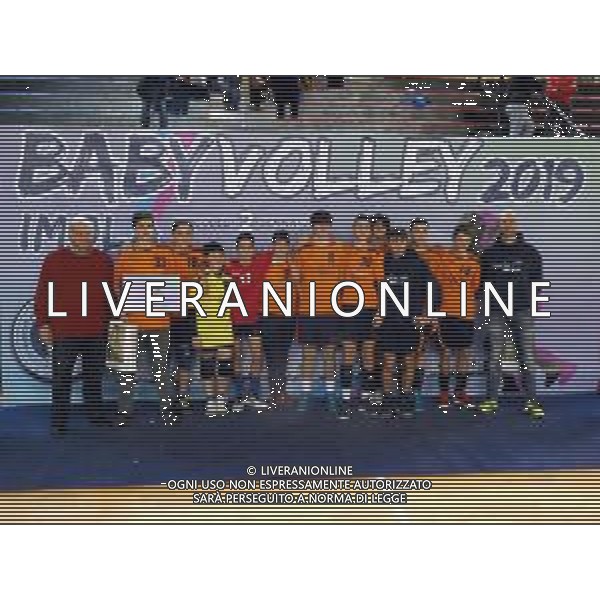 IMOLA 03 01 2019 MANIFESTAZIONE NAZIONALE DI PALLAVOLO BABY VOLLEY 2019 NELLA FOTO SQUADRA IMOLESE MASCHILE SECONDO POSTO foto gianni sanna-ag aldo liverani sas
