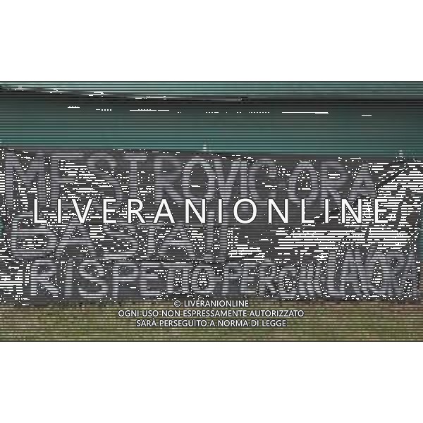 Santarcangelo di Romagna 05/01/2019 - Crisi del Santarcangelo Calcio 1926 nella foto: uno striscione contro il presidente Ivan Mestrovic ©Claudio Zamagni/Agenzia Aldo Liverani