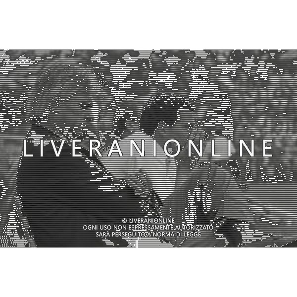 RETROSPETTIVA GIOVANNINO AGNELLI JR NELLA FOTO GIOVANNINO AGNELLI JR CON GIGI MAIFREDI ALLENATORE JUVENTUS AG ALDO LIVERANI SAS