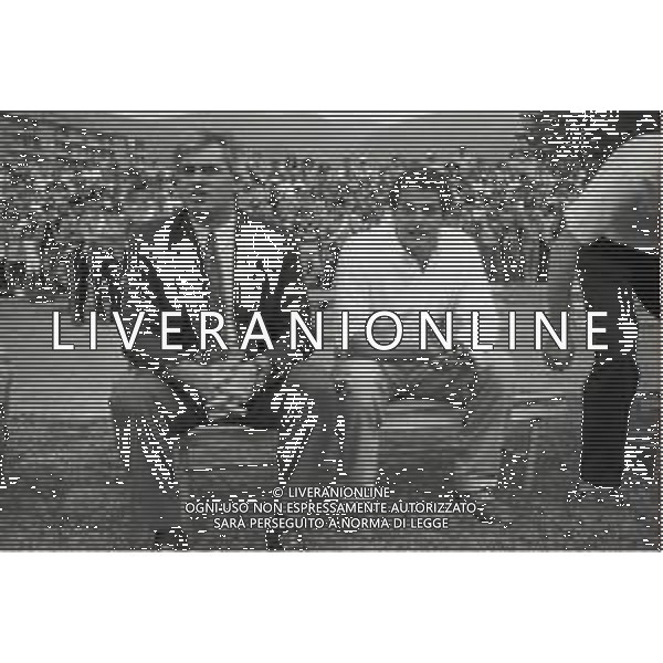 RETROSPETTIVA GIOVANNINO AGNELLI JR NELLA FOTO GIOVANNINO AGNELLI JR CON GIGI MAIFREDI ALLENATORE JUVENTUS AG ALDO LIVERANI SAS