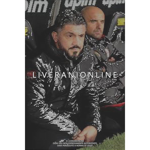 Coppa Italia 2018-2019 ottavi di finale Sampdoria-Milan Genova (Italia) - 12.01.2019 Sampdoria-Milan C. Nella Foto: Gennaro Gattuso in panchina /Ph.Cebrelli-Ag. Aldo Liverani / AGENZIA ALDO LIVERANI SAS - Sampdoria - Milan Coppa Italia Tim Cup 2018-2019 ottavi di finale Genova 12.01.2019