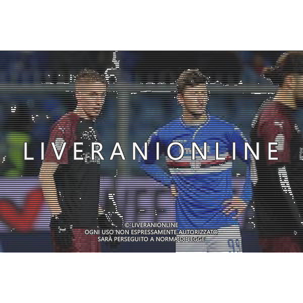 Coppa Italia 2018-2019 ottavi di finale Sampdoria-Milan Genova (Italia) - 12.01.2019 Sampdoria-Milan C. Nella Foto: Andrea Conti e Dawid Kownacki /Ph.Cebrelli-Ag. Aldo Liverani / AGENZIA ALDO LIVERANI SAS - Sampdoria - Milan Coppa Italia Tim Cup 2018-2019 ottavi di finale Genova 12.01.2019