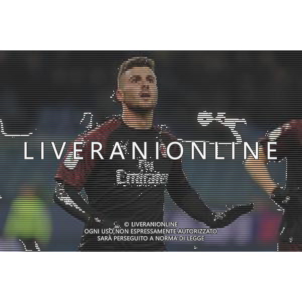 Coppa Italia 2018-2019 ottavi di finale Sampdoria-Milan Genova (Italia) - 12.01.2019 Sampdoria-Milan C. Nella Foto: Patrick Cutrone esultanza dopo il gol /Ph.Cebrelli-Ag. Aldo Liverani / AGENZIA ALDO LIVERANI SAS - Sampdoria - Milan Coppa Italia Tim Cup 2018-2019 ottavi di finale Genova 12.01.2019