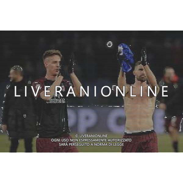 Coppa Italia 2018-2019 ottavi di finale Sampdoria-Milan Genova (Italia) - 12.01.2019 Sampdoria-Milan C. Nella Foto: esultanza di Andrea Conti e Fabio Borini a fine gara /Ph.Cebrelli-Ag. Aldo Liverani / AGENZIA ALDO LIVERANI SAS - Sampdoria - Milan Coppa Italia Tim Cup 2018-2019 ottavi di finale Genova 12.01.2019