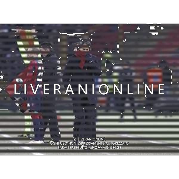 BOLOGNA - JUVENTUS Coppa Italia TIM CUP 12/01/2019 nella foto: Filippo Inzaghi (Bologna f.c.) delusione ©Claudio Zamagni/Agenzia Aldo Liverani Filippo Inzaghi (Bologna f.c.) during Italian TIM Cup soccer match between Bologna F.C. and Juventus F.C. at Renato Dall\'Ara Stadium in Bologna on January 12 2019 photo credit by Claudio Zamagni/Aldo Liverani Photo Agency / AGENZIA ALDO LIVERANI SAS - BOLOGNA - JUVENTUS Coppa Italia Tim Cup 2018-2019 ottavi di finale Bologna 12.01.2019
