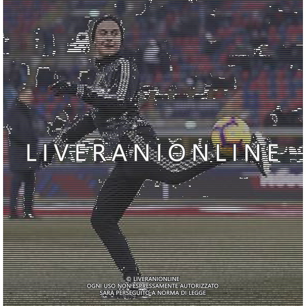 BOLOGNA - JUVENTUS Coppa Italia TIM CUP 12/01/2019 nella foto: Dybala Paulo (Juventus f.c.) durante il riscaldamento ©Claudio Zamagni/Agenzia Aldo Liverani Dybala Paulo (Juventus f.c.) during the training before Italian TIM Cup soccer match between Bologna F.C. and Juventus F.C. at Renato Dall\'Ara Stadium in Bologna on January 12 2019 photo credit by Claudio Zamagni/Aldo Liverani Photo Agency