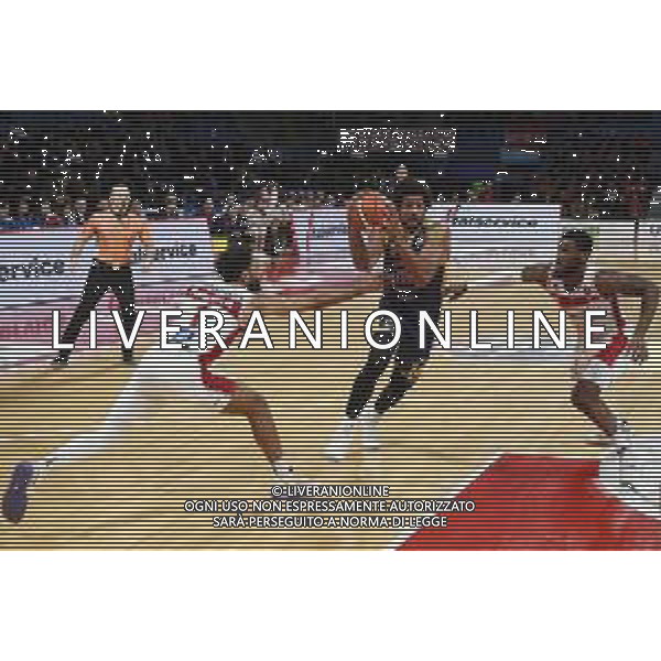 Lega Basket serie A Victoria Libertas Pesaro - Fiat Torino 13/01/2019 nella foto: McAdoo James (Fiat Torino) ©Claudio Zamagni/Agenzia Aldo Liverani McAdoo James (Fiat Torino) during basketball match between Victoria Libertas Pallacanestro Pesaro and Fiat Torino at Adriatic Arena in Pesaro on October 13 2019 photo credit Claudio Zamagni/Aldo Liverani Photo Agency