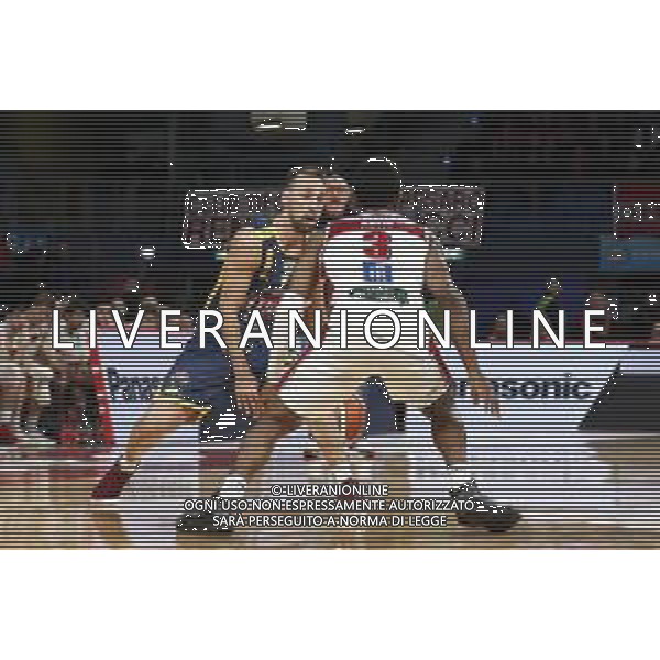 Lega Basket serie A Victoria Libertas Pesaro - Fiat Torino 13/01/2019 nella foto: Poeta Giuseppe (Fiat Torino) ©Claudio Zamagni/Agenzia Aldo Liverani Poeta Giuseppe (Fiat Torino) during basketball match between Victoria Libertas Pallacanestro Pesaro and Fiat Torino at Adriatic Arena in Pesaro on October 13 2019 photo credit Claudio Zamagni/Aldo Liverani Photo Agency
